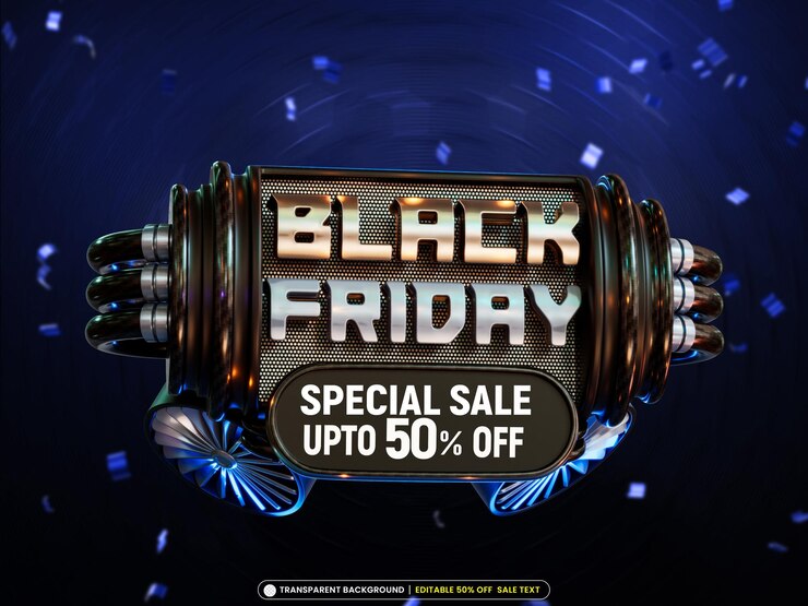 PSD grátis banner de venda especial da black friday com texto editável