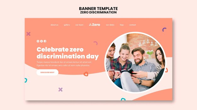 Banner do dia de discriminação zero