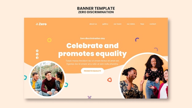 Banner do dia de discriminação zero