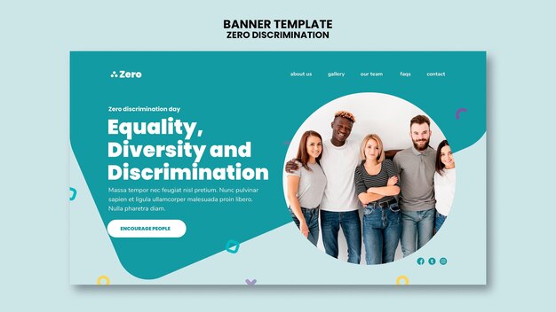 Banner do dia de discriminação zero