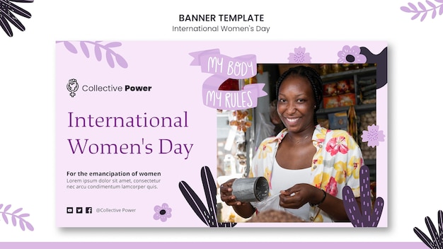PSD grátis banner do dia internacional da mulher