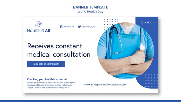 Banner do dia mundial da saúde