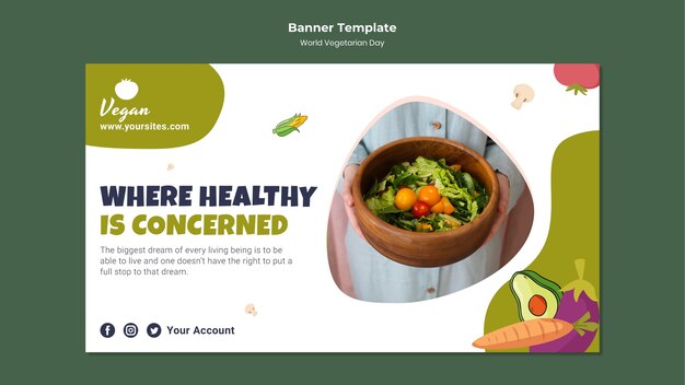 Banner do dia vegetariano mundial