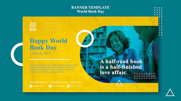 Banner do evento do Dia Mundial do Livro