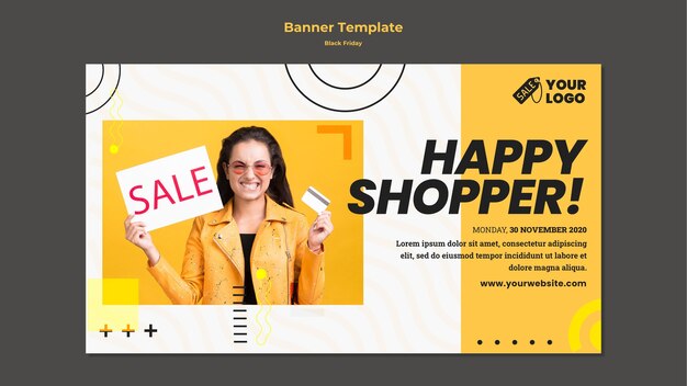 Banner do modelo de anúncio Black Friday