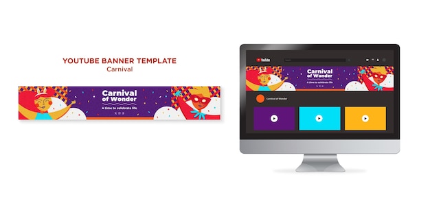 Banner do YouTube da celebração do Carnaval