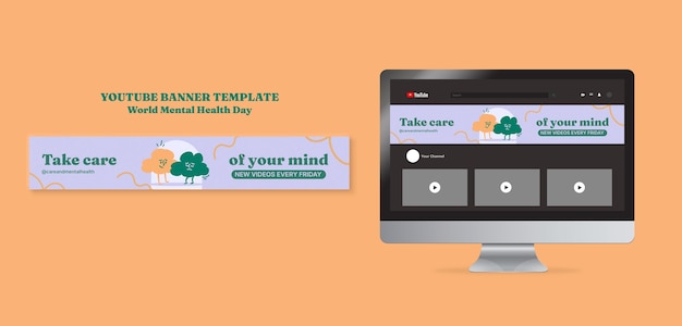 Banner do youtube do dia mundial da saúde mental