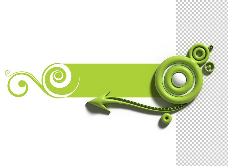 PSD grátis banner floral abstrato com ondas de seta conceito arquitetônico criativo