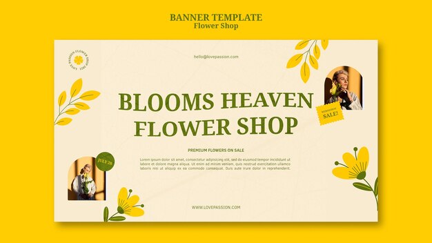 Banner horizontal da floricultura