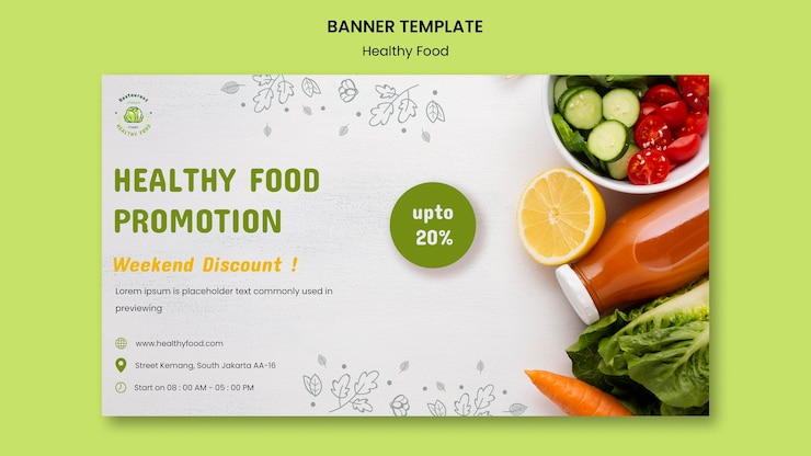PSD grátis banner horizontal de segurança alimentar