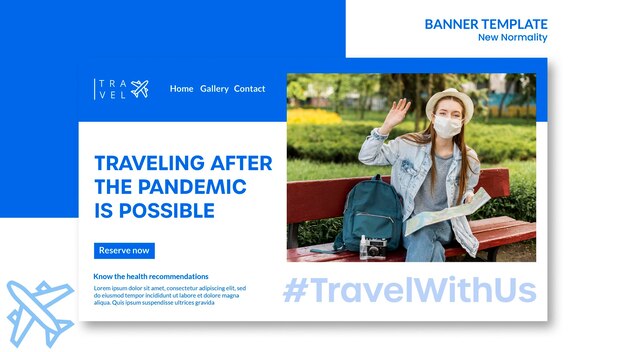 Banner horizontal para reserva de viagens