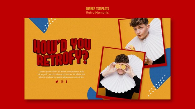 Banner memphis retrô