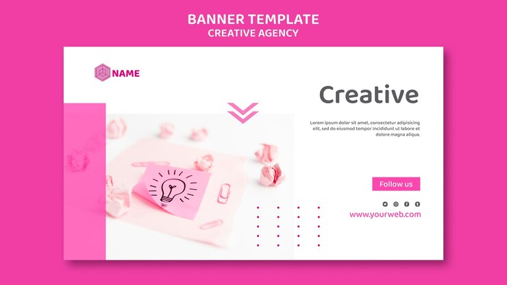 PSD grátis banner modelo de agência criativa