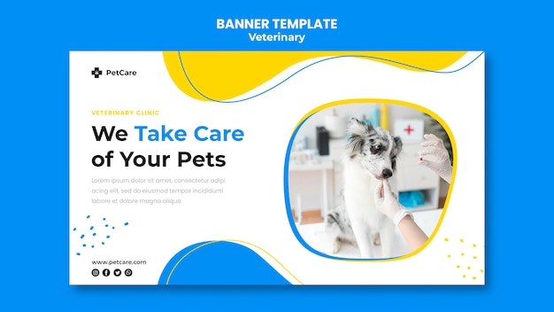 Banner modelo de clínica veterinária