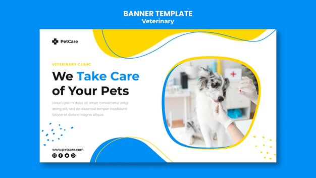 Banner modelo de clínica veterinária