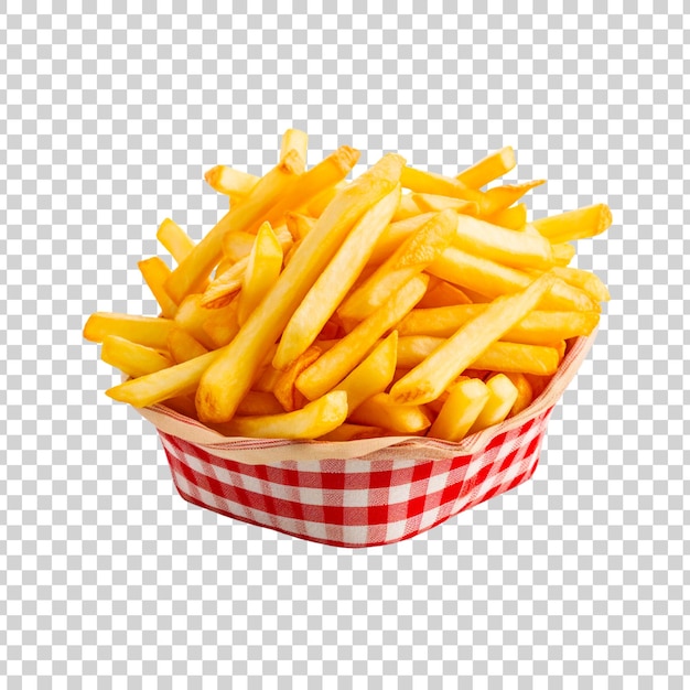 PSD grátis batatas fritas com molho em uma tábua de madeira redonda em um fundo transparente