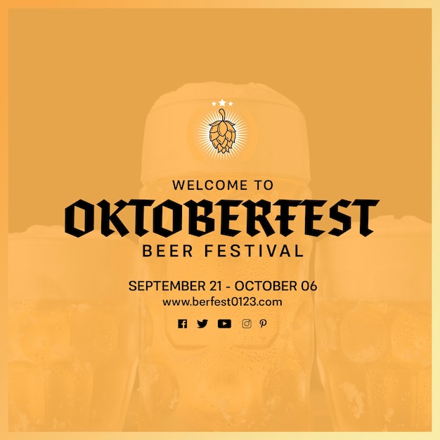 Bem-vindo ao modelo de festa da oktoberfest