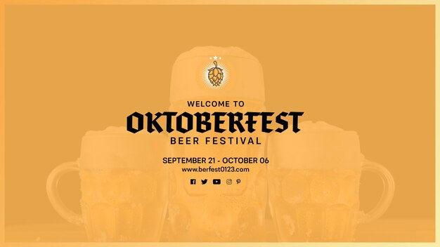 Bem-vindo ao modelo de festa da oktoberfest