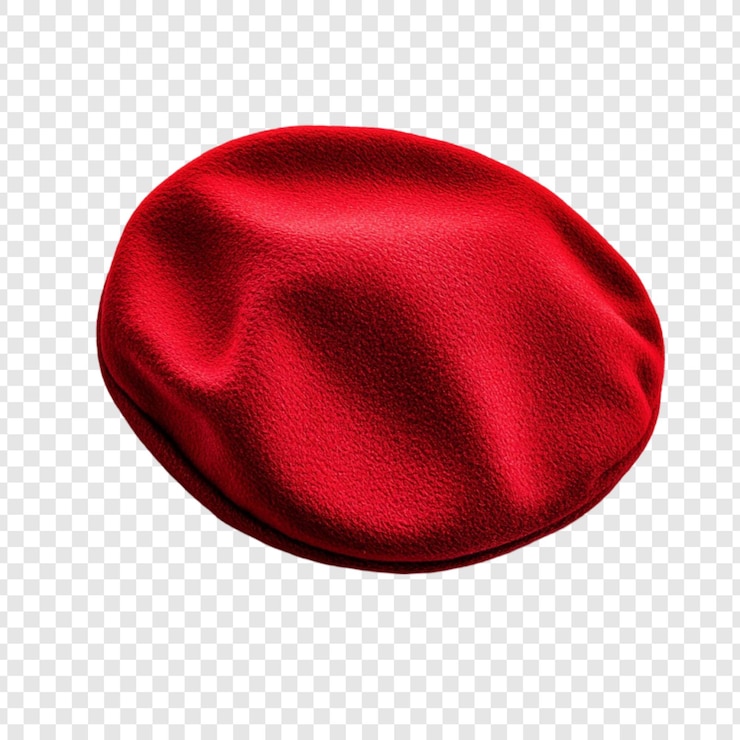 PSD grátis berete vermelho vibrante em close-up