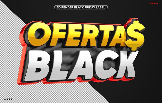 PSD grátis black oferece logotipo para sexta-feira negra