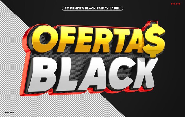 Black oferece logotipo para sexta-feira negra