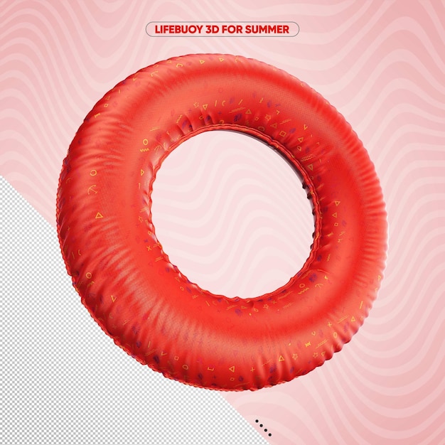 Boia salva-vidas girada para vermelho de verão