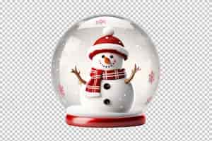 PSD grátis bola de neve isolada com pé vermelho em fundo transparente