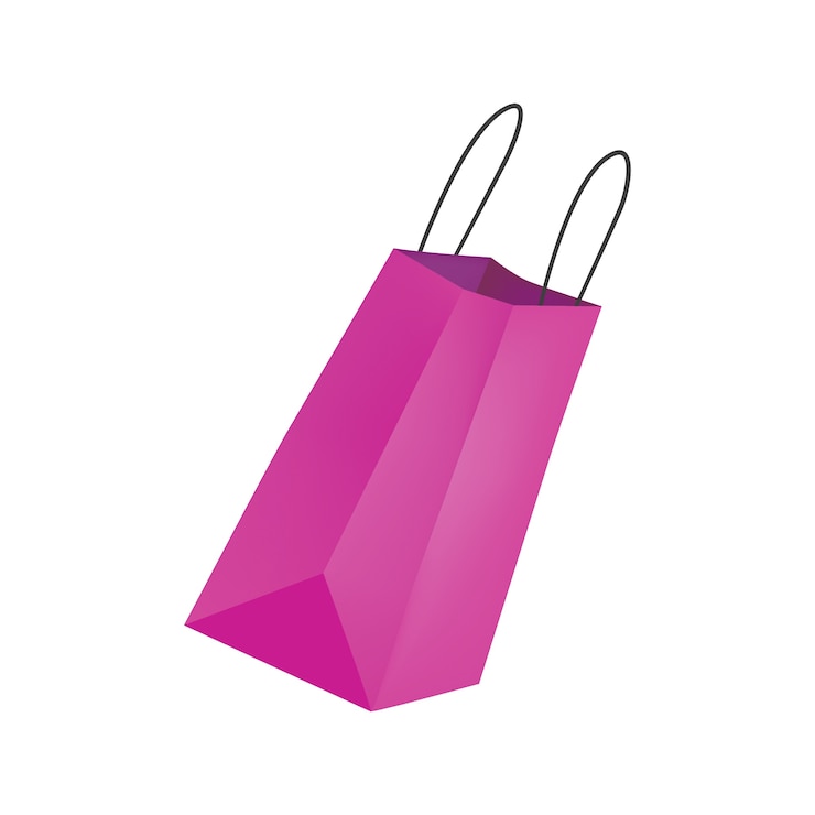 PSD grátis bolsa de compras realista isolada