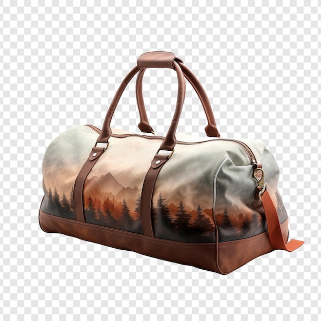 Bolsa weekender isolada em fundo transparente