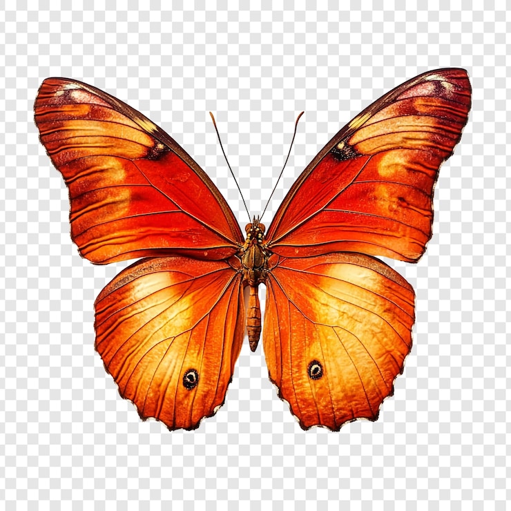 PSD grátis borboleta laranja vibrante um estudo de perto de lepidópteros