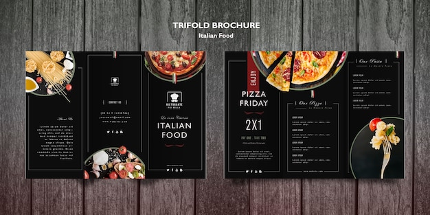 Brochura de comida italiana