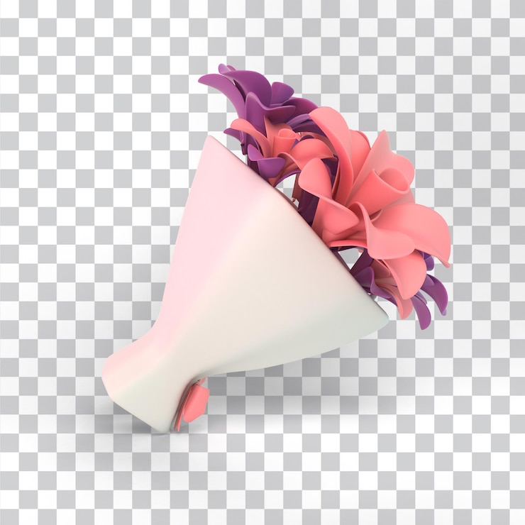 PSD grátis buquê de flores para o dia das mães