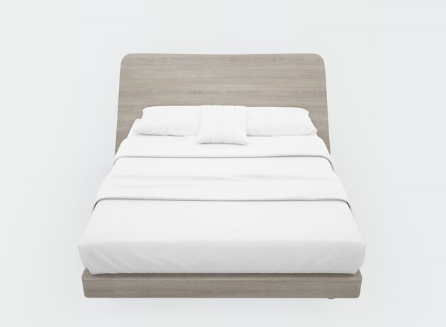 cama com lençóis brancos