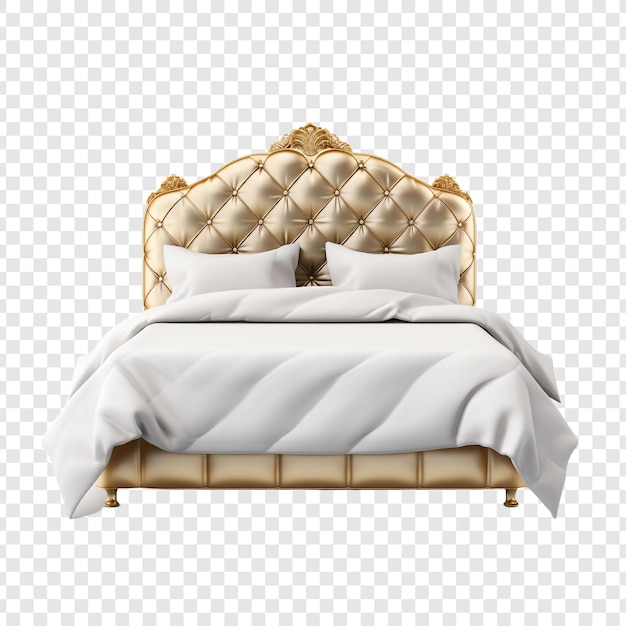 PSD grátis cama luxuosa isolada em fundo transparente