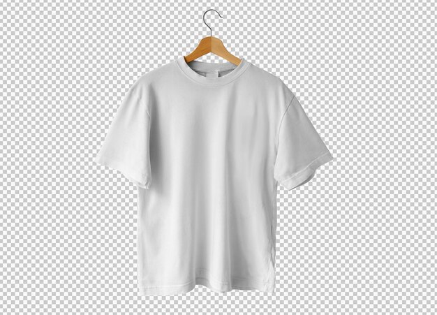 Camiseta branca isolada com cabide