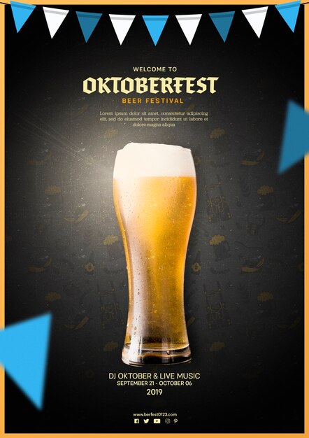 Caneca de cerveja a mais oktoberfest saboroso