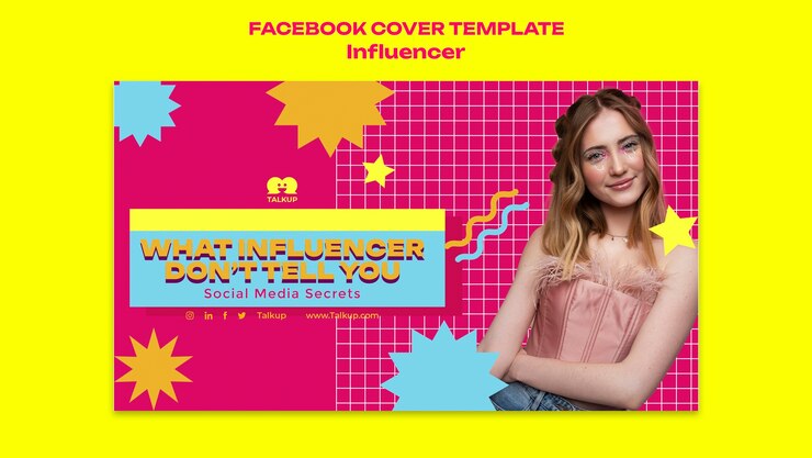 PSD grátis capa de facebook de carreira de influenciador de design plano