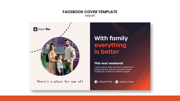 capa de facebook de negócios de aeroporto