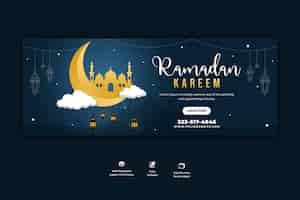 PSD grátis capa do facebook religioso do festival tradicional islâmico ramadan kareem