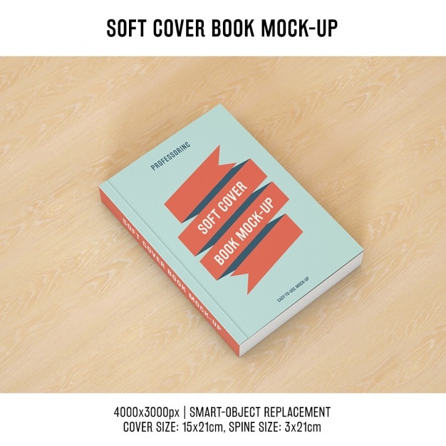 PSD grátis capa do livro mock up projeto