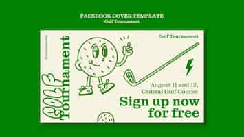 PSD grátis capa do torneio de golfe no facebook