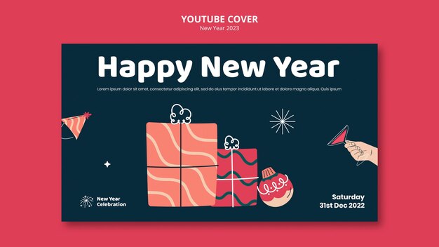 Capa do youtube da celebração do ano novo de 2023