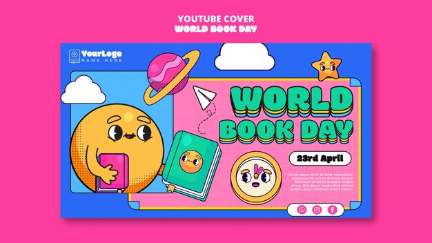 Capa do youtube da celebração do dia mundial do livro