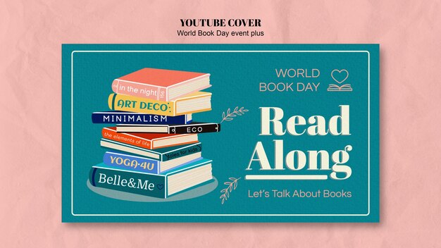 Capa do youtube da celebração do dia mundial do livro