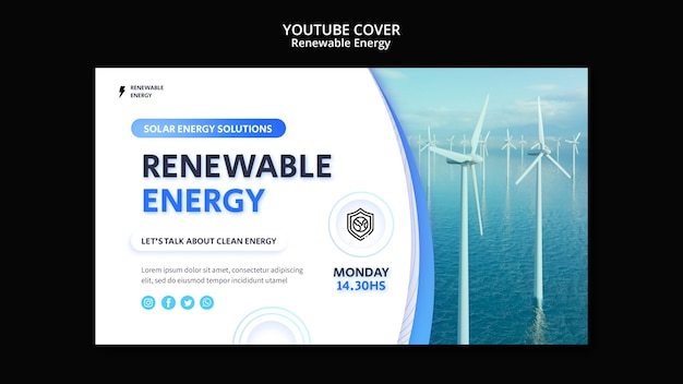 Capa do youtube de energia renovável