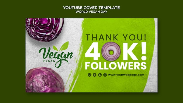 Capa do youtube do dia mundial do vegano