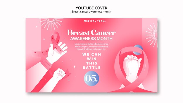 Capa do youtube do mês de conscientização do câncer de mama