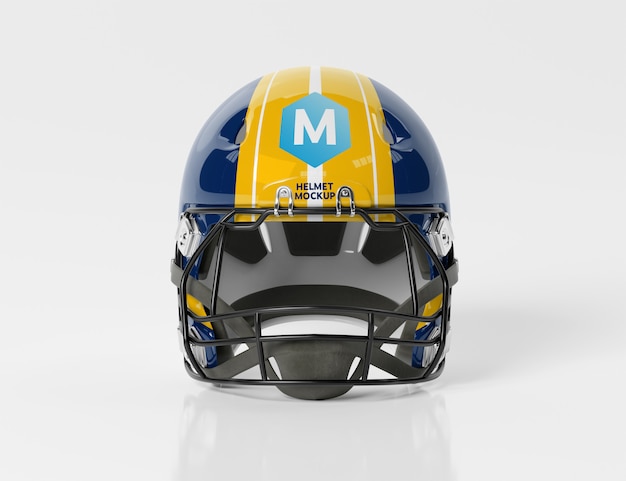 Capacete de futebol americano 3d preto isolado | PSD Premium