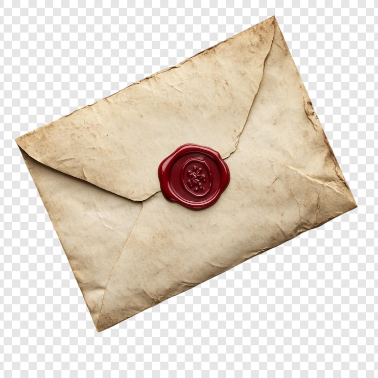 PSD grátis carta selada antiga uma missiva antiga