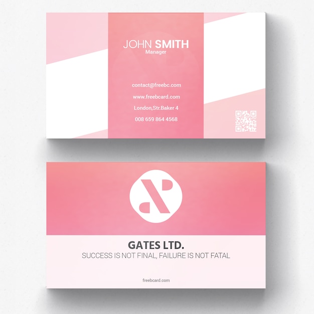 Cartão cor-de-rosa